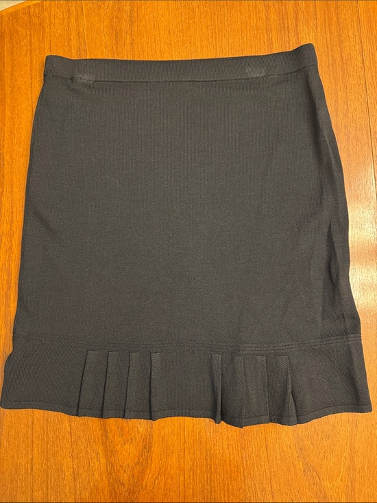 St. John Dresses & Skirts - St. John Black Knit Skirt with Pleated Hem